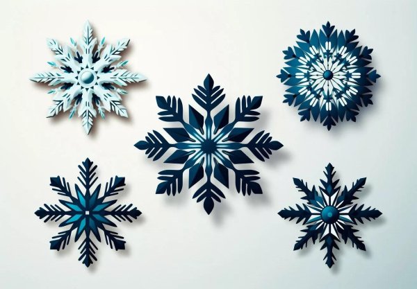 разноцветная снежинка