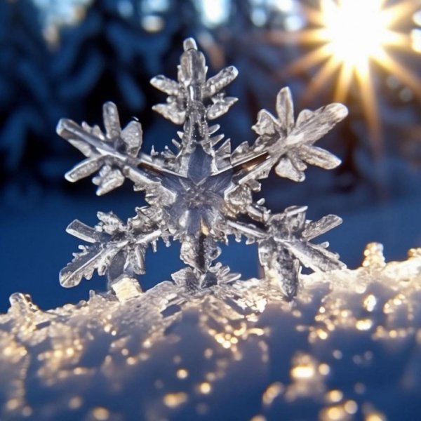 фотографии снежинок