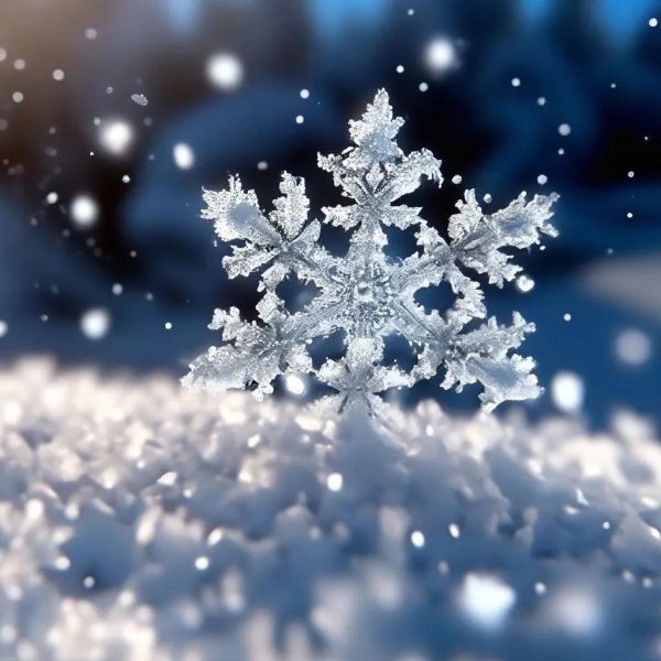 живая снежинка