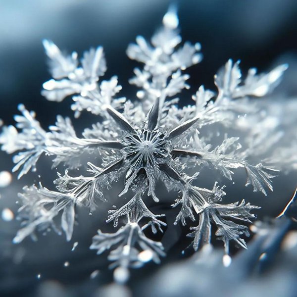 макросъемка снежинок