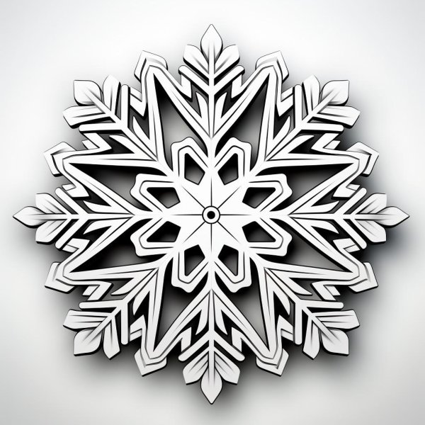 раскраска снежинка