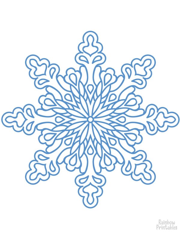 снежинка раскраска