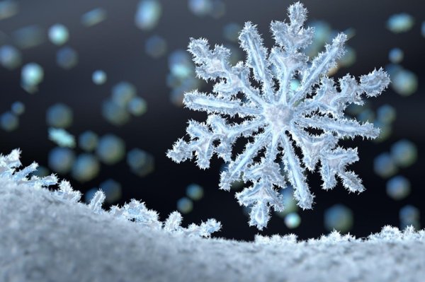 снежинка крупным планом