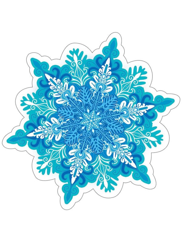 снежинка цветная