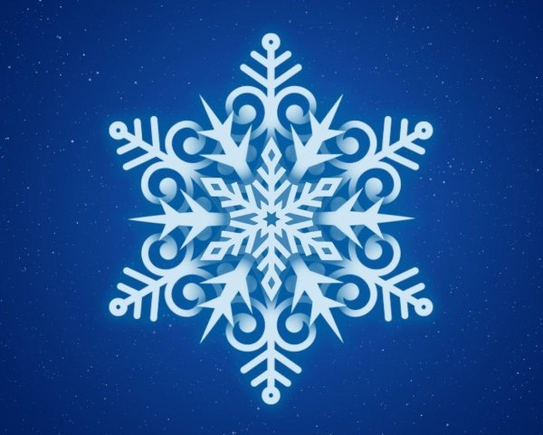 красивая снежинка