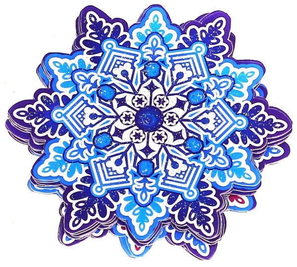 снежинка цветная