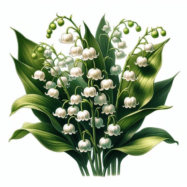 ландыши карандашом