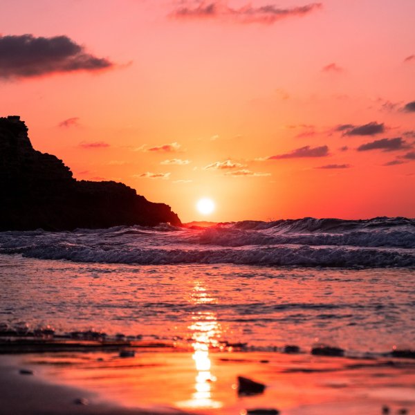 рассвет на море