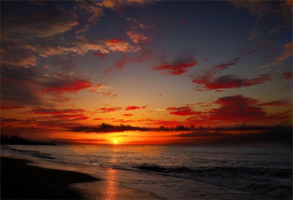 красивые закаты на море