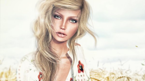 портрет блондинки