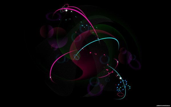 цветное на черном фоне