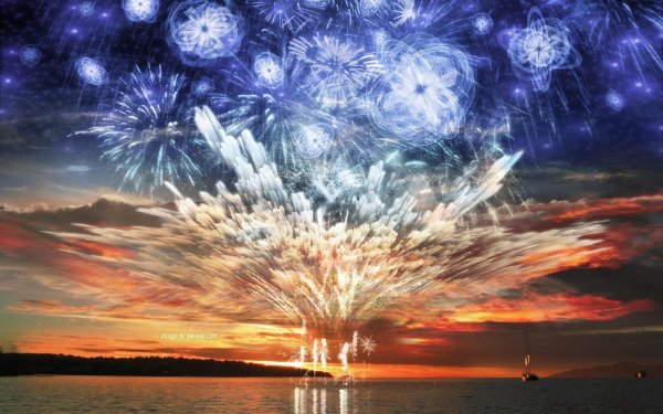 красивый фейерверк