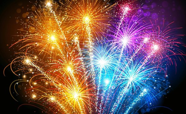 новогодние фейерверки