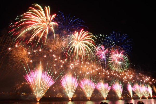 японский фестиваль фейерверков