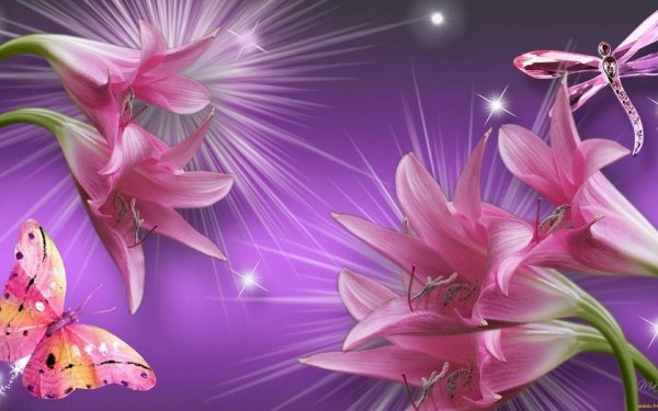 С цветами на рабочий стол