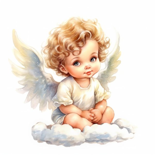 ангелочек на прозрачном фоне