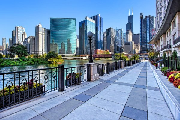 набережная chicago riverwalk