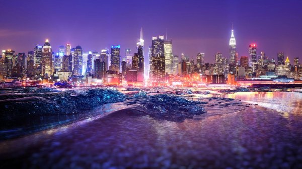 фон ночного города