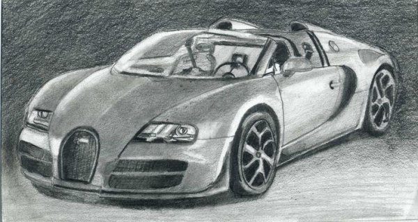 бугатти шерон карандашом