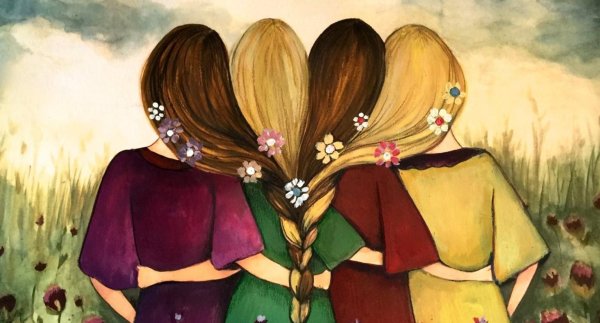 подруга рисунок