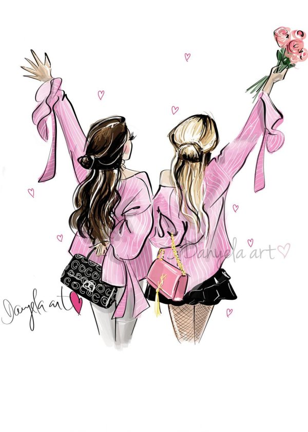 подруга рисунок