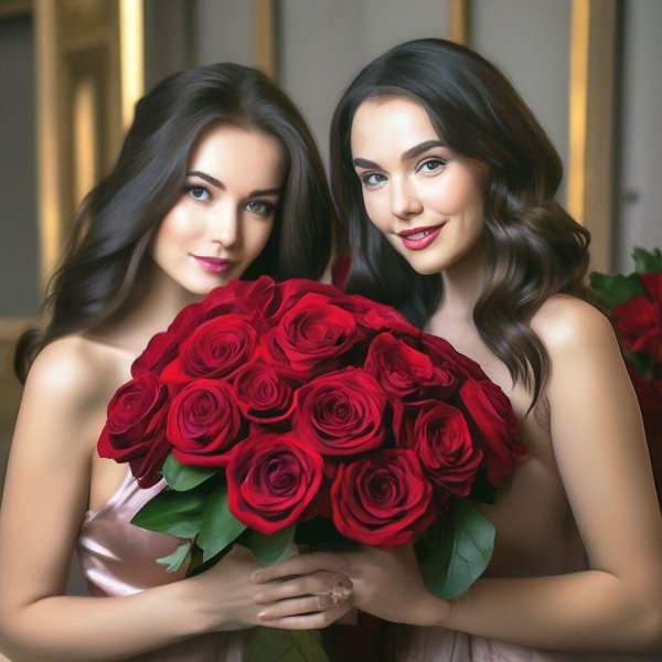 красивая брюнетка