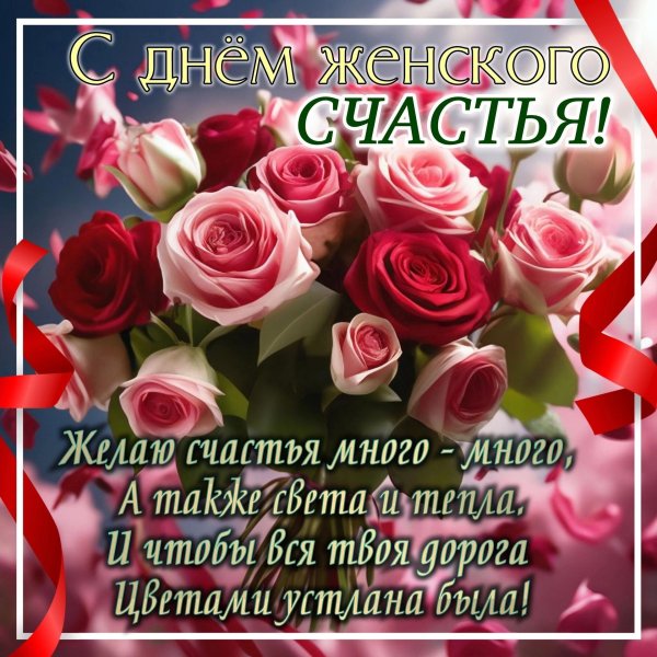 открытка на день женского счастья
