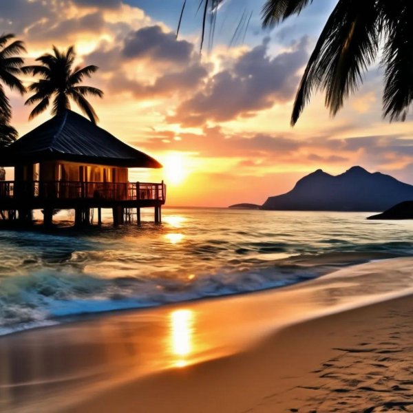 на берегу моря