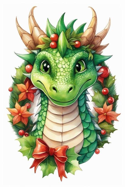 дракоша новогодний