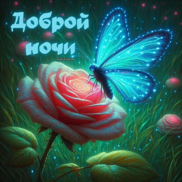 открытка спокойной ночи красивая