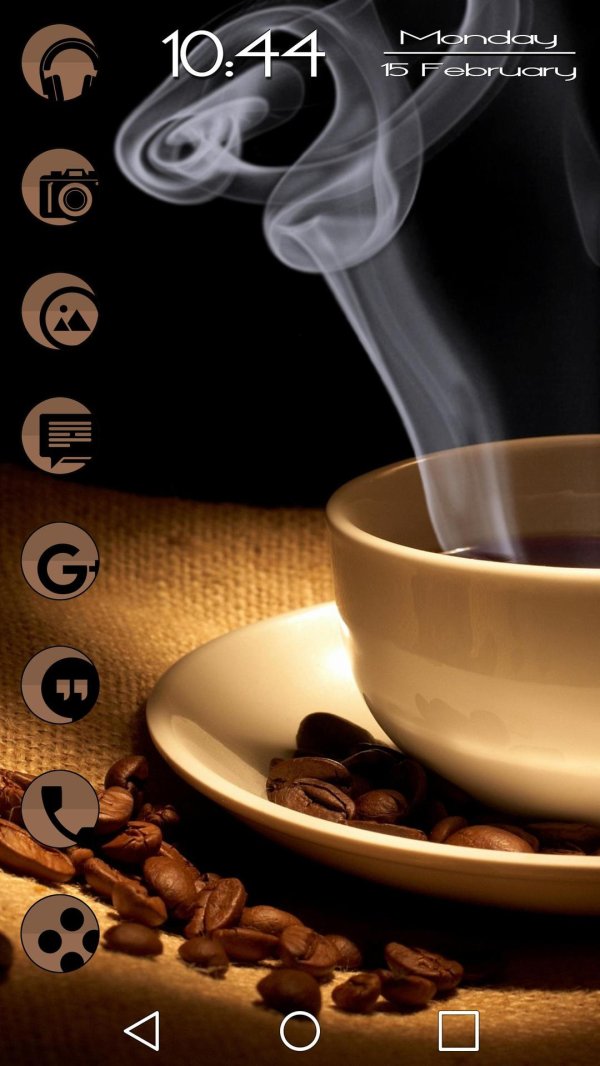 горячего кофе