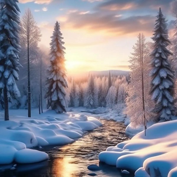 красивые зимние пейзажи