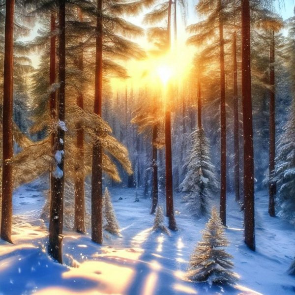 красивые зимние пейзажи