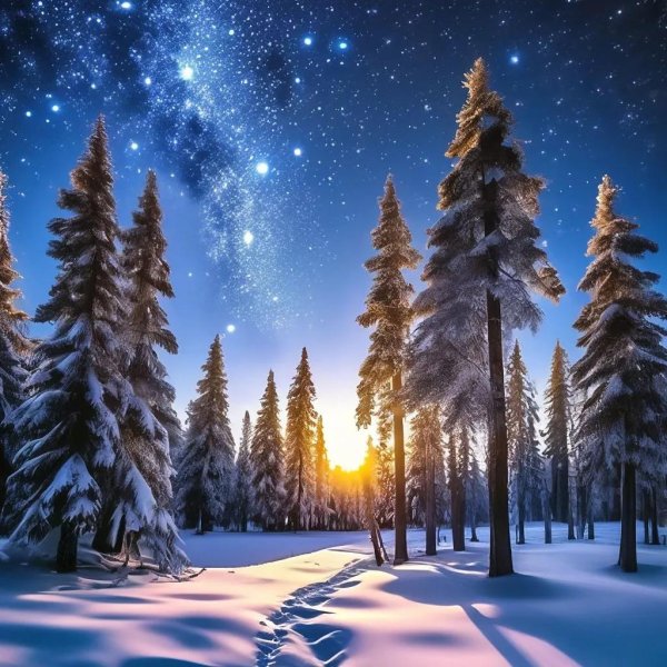 пейзаж зимнего леса