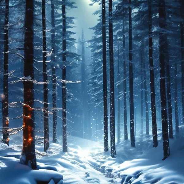 фон зимнего леса