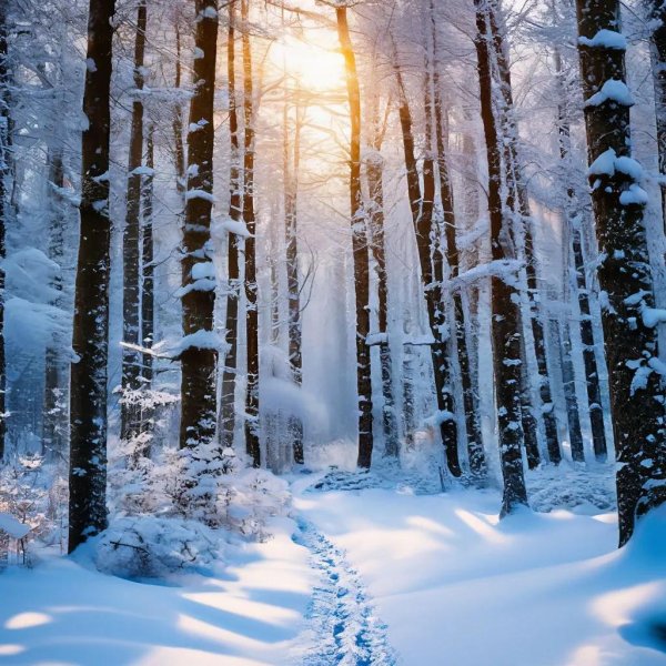 фон зимнего леса