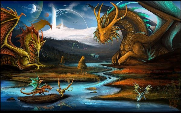 картины драконов