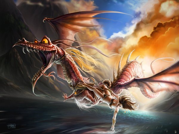 дракон в полете