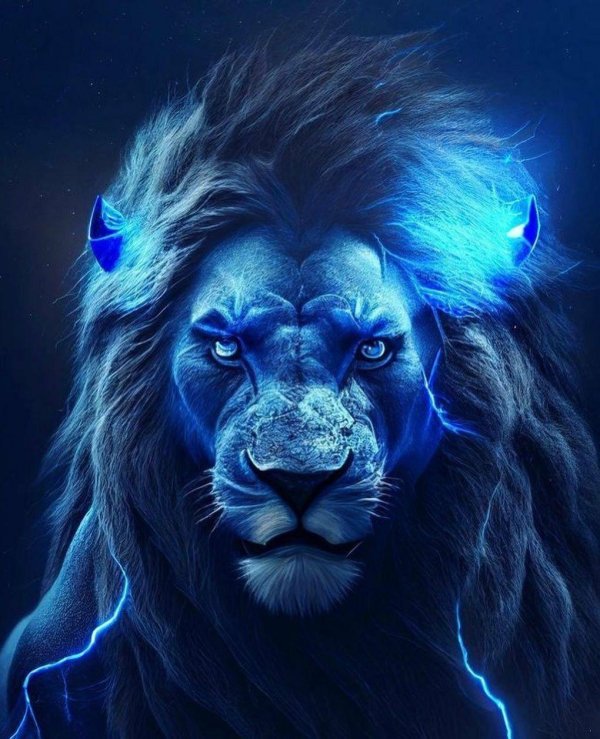 синий лев