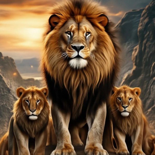 familia de leones