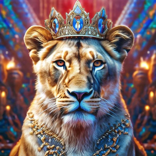 львица с короной