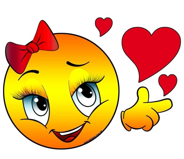 красивый смайлик сердечко
