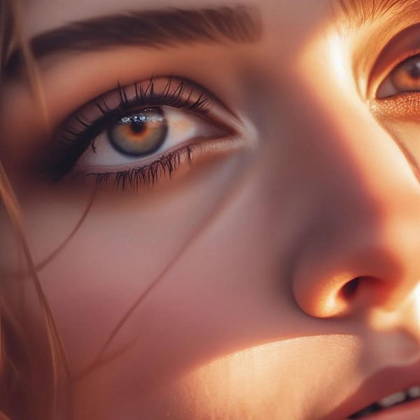 девушка глаза