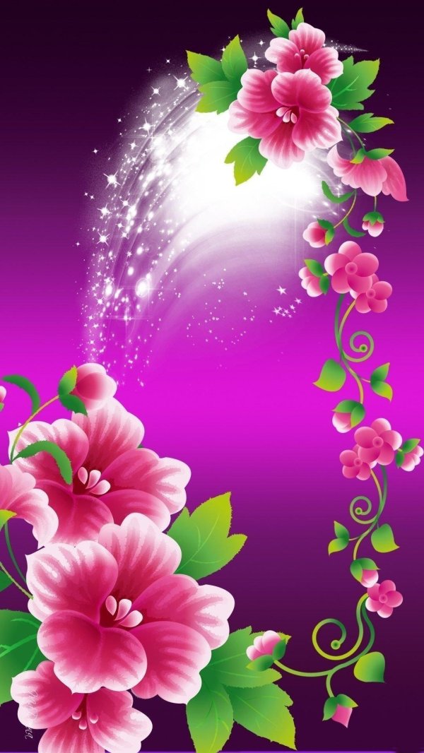 цветочный фон вертикальный