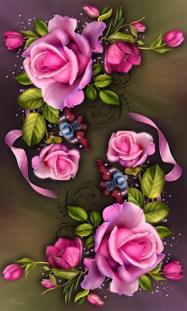 картины розы