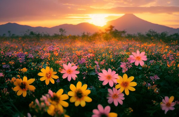 цветок и солнце