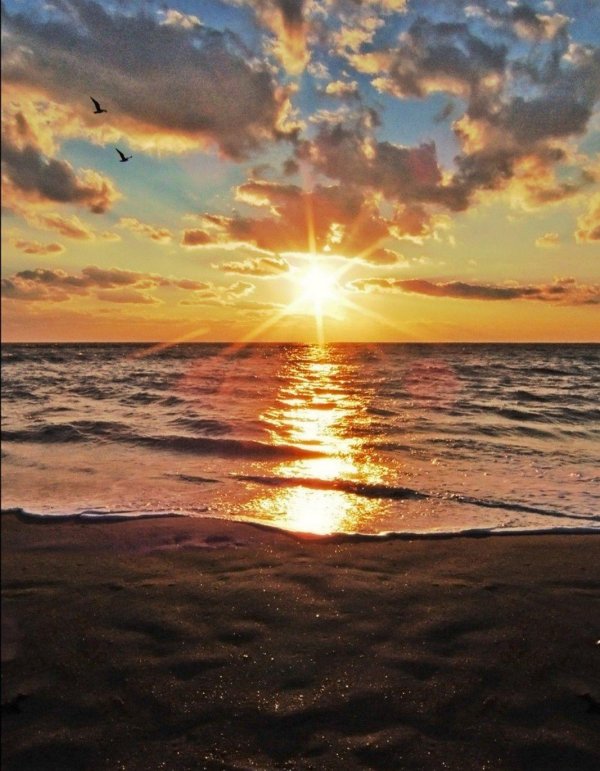 солнце на пляже