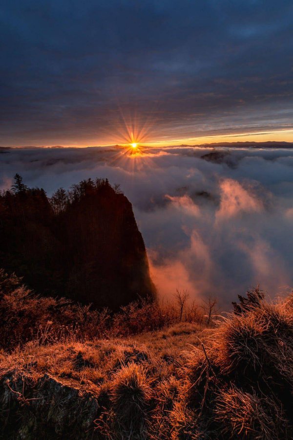 рассвет в горах