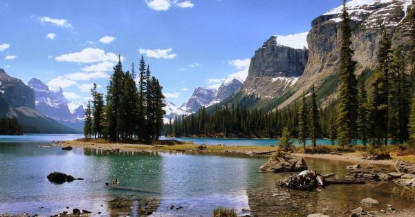 озеро малайн парк джаспер