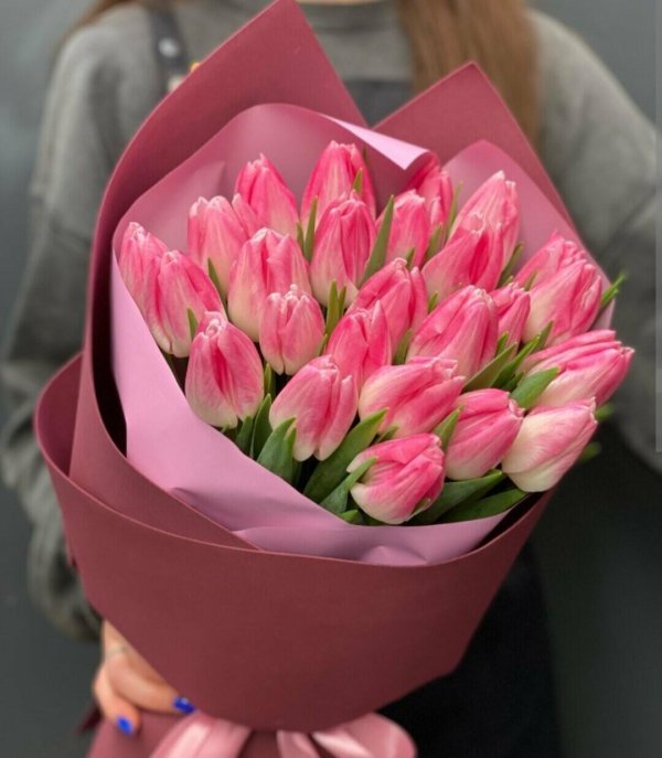 монобукет  тюльпаны